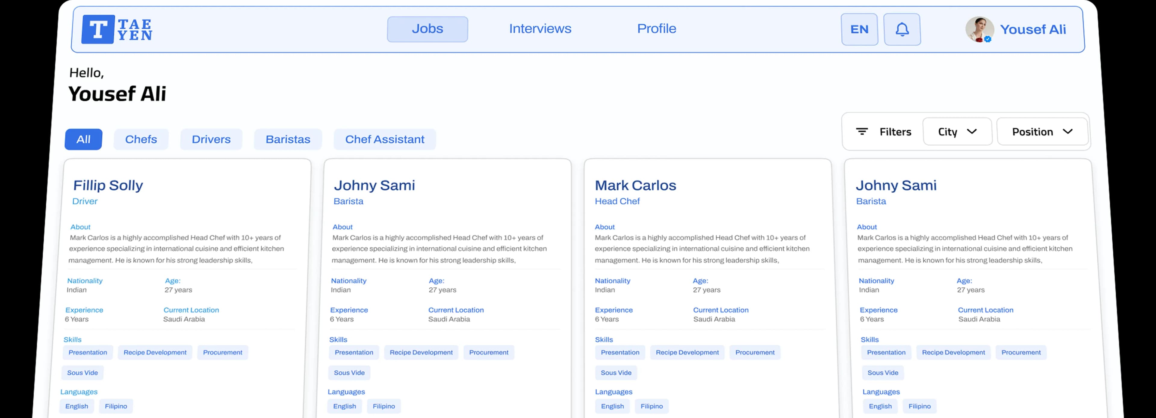 Worker Dashboard Preview